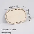 Handmade oval wooden base for crochet bags featuring 15x10cm size and 2.6mm thickness - 15x10cm Oval / 2.6mm Thickness