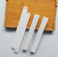 Set of three premium white cardstock gift boxes for traditional folding wedding fans - White