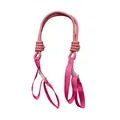 Adjustable pink and white woven nylon shoulder strap for eco-friendly shopping bags - Red And White Pattern Strap