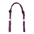 Adjustable purple nylon extension strap for shopping bags featuring white plastic buckles - Purple And Black Strap
