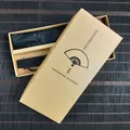 Éventail pliant de style japonais de 6 pouces dans sa boîte cadeau, design Zen - Ensemble Boîte en Papier Kraft (IFAN) / Éventail + Pochette + Support + Boîte