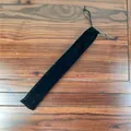 Premium black velvet drawstring protective pouch for Kung Fu fans and long folding fans - Black Fan Pouch / Drawstring