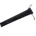 Traditional black fabric pouch for 33cm Kung Fu fans with red drawstring closure - Black Brocade Sleeve (Red Cord) / Sleeve Only / Black