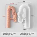 Christmas candy cane silicone mold with elf design for DIY candles and plaster crafts - Elf Candy Cane (J-5756-2) / 6x12.1x1.8cm