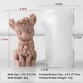 Detaillierte Silikonform für Weihnachtsrentiere für Kerzen und Harz-DIY-Handwerk - Sitzendes Rentier (J-5782)