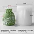 Detailed view of Christmas gift bag silicone mold featuring Santa and reindeer relief. - Christmas Gift Bag (J-5767)