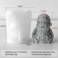 Silikonform Weihnachtsmann für DIY Weihnachtskerzen und Gipsarbeiten, Modellvariante - Weihnachtsmann J-5816 / 7.4x5.6x8.9cm
