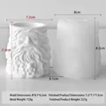 Silikonform Weihnachtsmann für Duftkerzen und Gips mit Größenangaben im Bild - Weihnachtsmann Stil (J-5771)