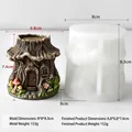 Tree house silicone mold for DIY resin plaster ornaments with size and weight info - Tree House Mold (J-5754)