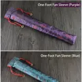 Traditionelle Seidenfächertaschen für 33-cm-Fächer in den Farben Lila und Blau - Chinese Style Fan Pouch