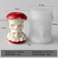 Halloween skull apple silicone mold for candle making and resin craft decoration - Skull Apple (J-5662) / Single Piece