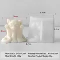 Stampo in silicone a forma di gatto fantasma Halloween con dimensioni e pesi - Gatto Fantasma (J-5658)