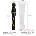 Grim Reaper silicone candle mold set including mold dimensions and finished product weight - Skull Long Strip (J-5649)
