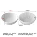 Professional white round silicone bowl mold for DIY resin gypsum and candle making craft - Smooth Bowl (J-518a)
