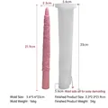 Halloween mummy long candle silicone mold with measurements for DIY aromatherapy - Mummy Long Strip (J-5647)