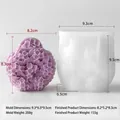 Stampo in silicone per candela profumata a forma di borsa con fiori e dimensioni - Stampo per Borsa Ortensia (J-5637) / Dimensione Stampo 9.3x6.5x9.5cm