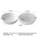 Round silicone mold for DIY resin storage bowl with dimensions and weight specs. - Striped Bowl (J-518b)