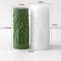 Halloween gothic castle candle silicone mold for DIY candle making and home decoration - Halloween Cylinder J-5653