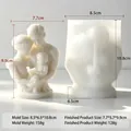 Silicone mold for 3D family of three sculpture aromatherapy candle and plaster ornaments - Family of Three Reading Style (J-5645)