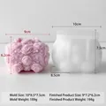 Stampo in silicone a forma di borsa con rilievo floreale per candele profumate fai-da-te - Stampo per Borsa Rosa (J-5636) / Dimensione Stampo 10x8.5x7.5cm