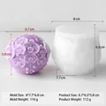 Orchid flower ball silicone mold for DIY aromatherapy candle making and home crafts. - Orchid Flower Ball (J-5619)