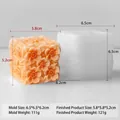 Professional embossed flower square silicone mold for aromatherapy candle making - Flower Cube (J-5620)
