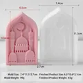 Crescent moon and mosque relief silicone mold for DIY candles or gypsum. - Crescent Moon Mold J-5616