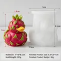 Fruit duck shaped dragon fruit scented candle silicone mold with detailed product dimensions - Dragon Fruit Duck (J-5627)