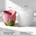 Rose silicone mold for candles with dimensions for the mold and finished product. - Rose Shape (J-5556) / 8.7x8.5x8cm