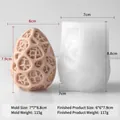 Stampo in silicone a uovo geometrico cavo per candele aromaterapiche e gesso DIY - Stampo a Forma di Uovo J-5634