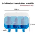 Rocket Satellite / 3-Cavity With Lid / Blue