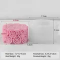 Moule en silicone cylindrique 3D rose pour bougies parfumées DIY et plâtre fleur - Cylindre de Rose J-5602