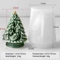 Christmas tree silicone mold for DIY aroma candles and plaster ornaments with nativity scene - Christmas Tree Mold J-5757