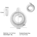 Circular donut vase silicone mold for DIY resin, gypsum, and concrete flower crafts - Small Round Vase (J-541b)