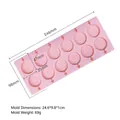 Pink silicone spiral lollipop mold with dimensions 24.6x9.8x1cm for DIY candy making - Spiral Lollipop (J-344) / 10 Wells / Pink