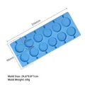 Blue 10-cavity spiral lollipop silicone mold for DIY handmade chocolate candy and treats - Spiral Lollipop (J-344) / 10 Wells / Blue
