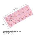 12-cavity pink silicone paw-shaped lollipop mold for DIY chocolate and candy making. - Cat Paw (J-346) / 12 Holes / Pink