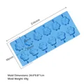 Blue silicone cat paw shaped lollipop mold for DIY handmade chocolate and candy - Cat Paw (J-346) / 12 Holes / Blue
