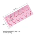 Pink silicone DIY chocolate lollipop mold with cartoon bear and astronaut shapes - Bear (J-347) / 12 Holes / Pink