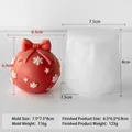 DIY kerstbal siliconen mal met strik en sneeuwvlok patroon voor geurkaarsen maken - Kerstbal Vorm (J-5739) / 1 Stuk