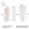 Professional silicone mold for DIY plaster flower vase and resin pen holder creation - Smooth Style (J-534a-1) / Smooth Vase Mold
