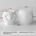 Moule en silicone en forme de mouton pour bougies en plâtre aromatiques faites main - Moule de Coupe Mouton (J-5715)