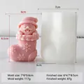 Santa Claus stocking candle silicone mold variant with detailed dimension specifications - Santa Claus F907