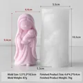 Stampo in silicone 3D ragazza in preghiera per candele, gesso e decorazioni in resina - Stampo Ritratto J-5724 / Stampo 5.5x5.3x10.5cm