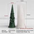 Santa Claus silicone mold with dimensions for DIY Christmas candles and plaster - Santa Claus Style J-5713