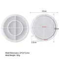 Large round silicone tray mold with precise measurements for DIY resin casting and crafts - Medium Round Tray (J-532a) / 22x22x2.2cm