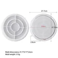 Large round storage tray silicone mold for resin and plaster DIY crafts - Large Round Tray (J-533a) / 27.7x27.7x2.6cm