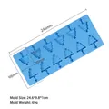 Blue silicone Christmas tree lollipop mold for homemade DIY chocolates, 12 cavities - Christmas Tree (J-350) / 12 Holes / Blue