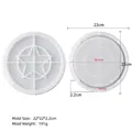 Large round silicone tray mold for DIY resin casting, coaster and storage dish craft - Striped Round Tray (J-532b)