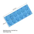 Blue silicone flower lollipop mold with 12 cavities for DIY chocolate candy making - Flower (J-351) / 12 Holes / Blue